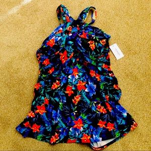 Women’s one piece bathing suit   Multi color. Never worn. Original tags